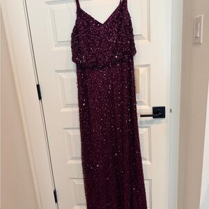 Adrianna Papell Purple Sequin Dress